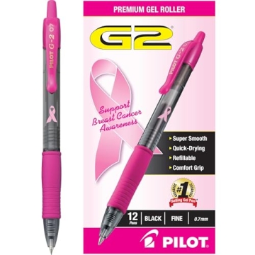 Pilot G2 Premium Pink Ribbon Retractable Gel Roller Ball Pen Set