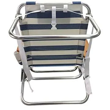 OmniCore Designs Multi-Position Wood Arm Beach Chair (2-pk) | Headrest, Media Organizer Pocket, Cup Holder, textilene Fabric, Dual Backpack Carry Straps | Outdoor Patio and Camping Chair