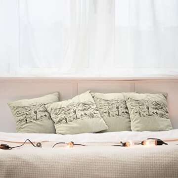 Ambesonne Western Decorative Throw Pillow Case Pack of 4 - 18"