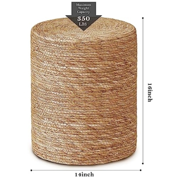 Cplxroc Handwoven Pouf Ottoman with Durable Design