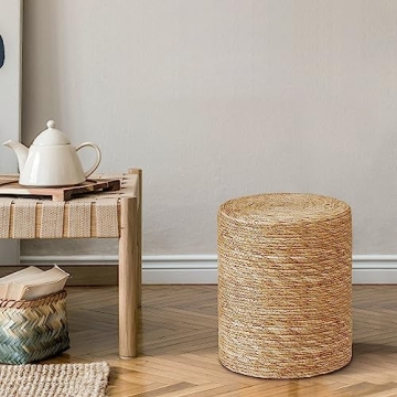 Cplxroc Handwoven Pouf Ottoman with Durable Design