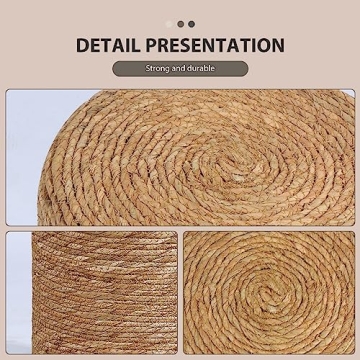 Cplxroc Handwoven Pouf Ottoman with Durable Design