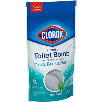 Clorox Foaming Toilet Bomb Bleach Free Cleaning Tablets 5 Count