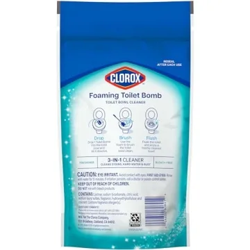 Clorox Foaming Toilet Bomb Bleach Free Cleaning Tablets 5 Count