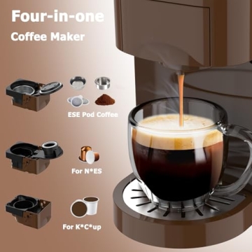 KOTLIE 4-in-1 Espresso Maker for K-Cups & Pods