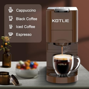 KOTLIE 4-in-1 Espresso Maker for K-Cups & Pods