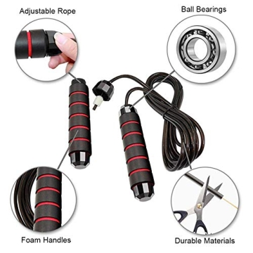 Redify Jump Rope for Fitness, Adjustable & Durable