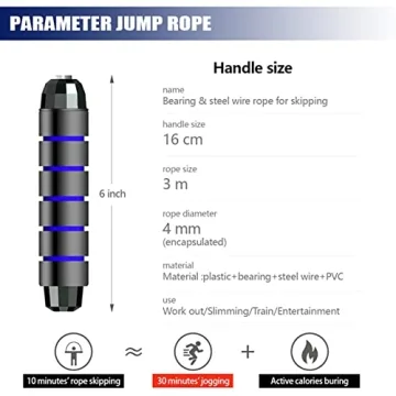 Redify Jump Rope for Fitness, Adjustable & Durable