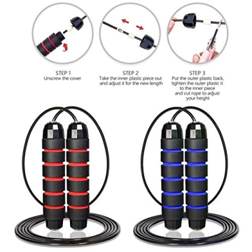 Redify Jump Rope for Fitness, Adjustable & Durable