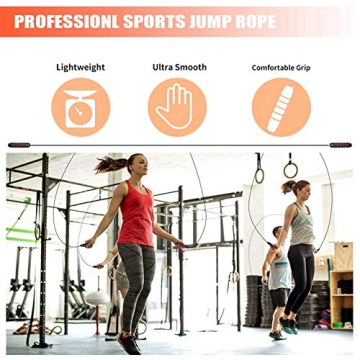 Redify Jump Rope for Fitness, Adjustable & Durable