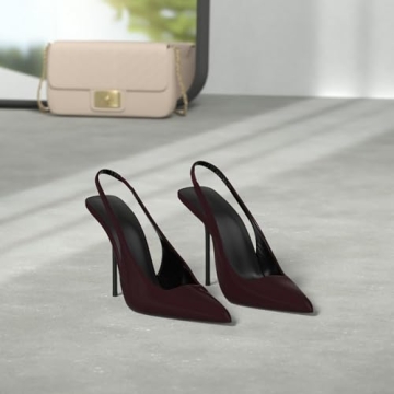 VOLEECE Women's Elegant Cherry Red Stiletto Heels