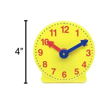 Hand2mind Durable Mini Clock for Kids Learning Time