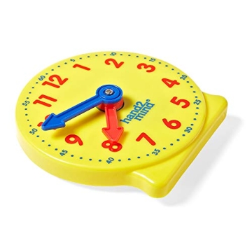 Hand2mind Durable Mini Clock for Kids Learning Time