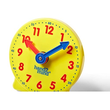 Hand2mind Durable Mini Clock for Kids Learning Time