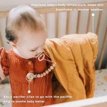 Moonkie Muslin Swaddle Blanket 4 Pack for Newborns