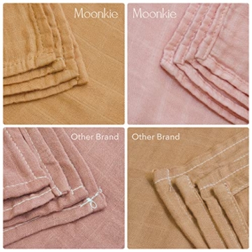 Moonkie Muslin Swaddle Blanket 4 Pack for Newborns