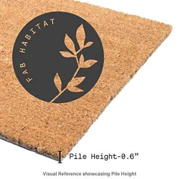 Fab Habitat Modern Non Slip Doormat for Elegant Entrances