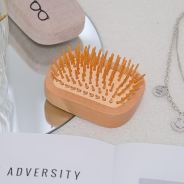 Maji Mama Natural Wooden Hair Brush with Bamboo Pins