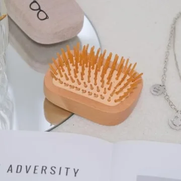 Maji Mama Natural Wooden Hair Brush with Bamboo Pins