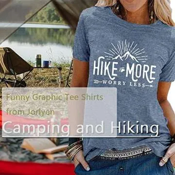 Women Hike More Worry Less Graphic Tank Top - Ink Blue