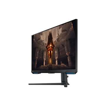SAMSUNG 28” Odyssey G70B Series 4K UHD Gaming Monitor, IPS Panel, 144Hz, 1ms, HDR 400, G-Sync and FreeSync Premium Pro Compatible, Ultrawide Game View, LS28BG702ENXGO, Black