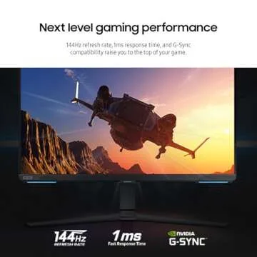 SAMSUNG 28” Odyssey G70B Series 4K UHD Gaming Monitor, IPS Panel, 144Hz, 1ms, HDR 400, G-Sync and FreeSync Premium Pro Compatible, Ultrawide Game View, LS28BG702ENXGO, Black