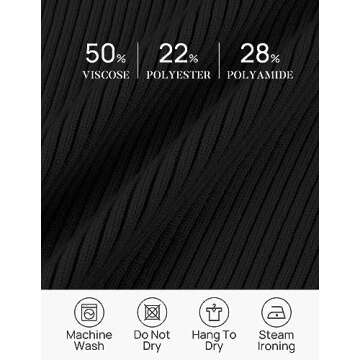 ZESICA Sweaters for Women Spring Long Sleeve V Neck Ribbed Knit Pullover Tops Casual Slim Fit Basic Tee Shirts,Black,Medium