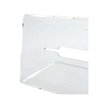 RUSSELL+HAZEL Acrylic Laptop Stand, Desktop Organization, Clear, 14” W x 12.125” L x 8.75” H, Fits Laptops up to 16”, 51183