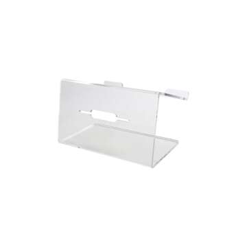 RUSSELL+HAZEL Acrylic Laptop Stand, Desktop Organization, Clear, 14” W x 12.125” L x 8.75” H, Fits Laptops up to 16”, 51183
