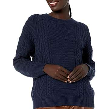 Shop Cable Stitch Women's Cozy Crewneck Sweater