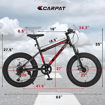Elecony Ecarpat Fat Tire Mountain Bike for Teens