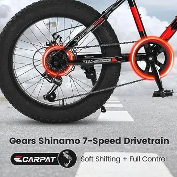 Elecony Ecarpat Fat Tire Mountain Bike for Teens