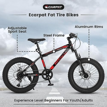 Elecony Ecarpat Fat Tire Mountain Bike for Teens