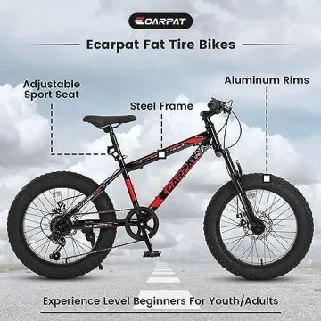 Elecony Ecarpat Fat Tire Mountain Bike for Teens