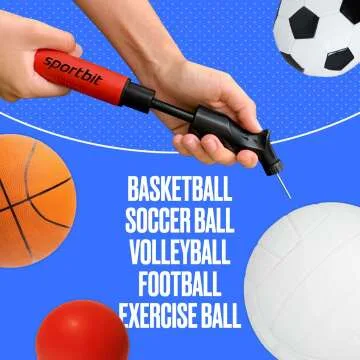 SPORTBIT Ball Pump with 5 Needles for All Sports