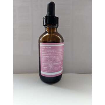 Leven Rose Organic Rosemary Hair Growth Oil with Castor, Rosemary, Peppermint, Jojoba, Argan, Pumpkin Seed, Horse Tail Extract, Evening Primrose for all Hair Types, Natural, 2 oz