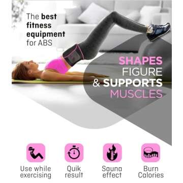 Perfotek Waist Trainer for Women Lower Belly - Waist Trimmer Belt Sauna Tummy Toner Low Back and Lumbar Support with Sauna Suit Effect (Medium Pink)