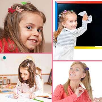 EAONE 100 Packs Butterfly Hair Clips Pastel Butterfly Clips Mini Cute Clips Hair Accessories for Hair 90s, Girls Women with Box Package, Matte Colors