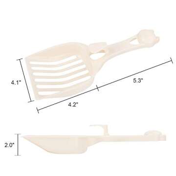 Depets Cat Litter Scoop, Litter Scoop with Wide Slats, Kitty Litter Scooper for Pine Pellets, Durabl...