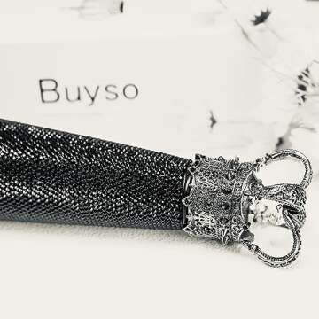 Buyso Black Bling Water Bottle Rhinestong Black Rhinestone Diamond Water Bottle Reusable Insulated Stainless Steel Bling Premium Aesthetic Gift