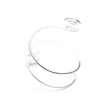 Caiyao Fashion Upper Arm Bracelet Cuff Bangle Coil Bracelet Simple Swirl Leaf Armband Jewelry-Silver Swirl