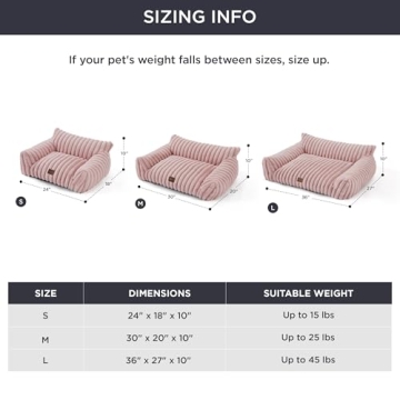 Bedsure Cat Couch - Blush Pink Soft Pet Sofa for Cats