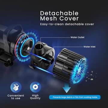 VIVOHOME Electric 100W 1600GPH Submersible Water Pump for Koi Pond Pool Waterfall Fountains Fish Tan...