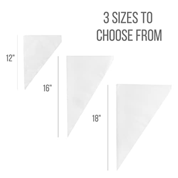 Durable 12-Inch Disposable Piping Bags - 100 Count Set