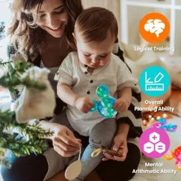 CONNOO Party Favor Mouse Clubhouse Sensory Toy for Toddler Fidget Block Popper Stress Relief Gift for Autistic Kids Adult (tie-dye)