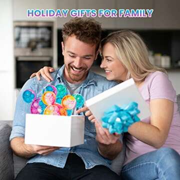 CONNOO Party Favor Mouse Clubhouse Sensory Toy for Toddler Fidget Block Popper Stress Relief Gift for Autistic Kids Adult (tie-dye)