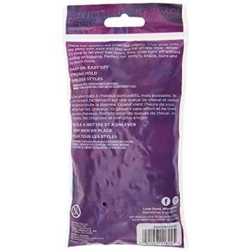 Goody Kids Ouchless Polyband Hair Ties - 500 Ct, Assorted Colors (Glitter), Latex Hair Bands, Easy Glide, Ultra-Strong Hold Hair Accessories for Girls & Boys, Secure Hold Ridge Design, All Hair Types