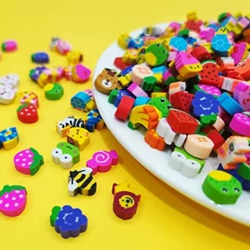 300 Cute Mini Erasers for Kids in Fun Designs