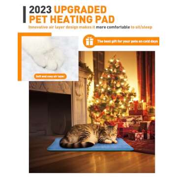 2023 Newest Pet Heating Pad Temperature Adjustment Dog Heating Pad Anti-bite Puppy Heating Pad with ...