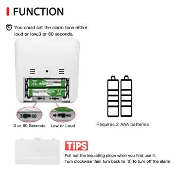 Yunbaoit Visual Analog Timer,Countdown Clock,No Loud Ticking,Time Management Tool for Kids and Adults(White)